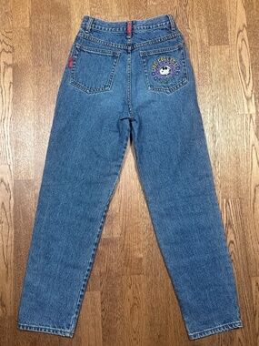 Vintage 90s Joe Cool Peanuts Snoopy College High Rise Taper Jeans Womens 26